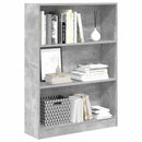 vidaXL betonszürke szerelt fa könyvespolc 80 x 24 x 109 cm