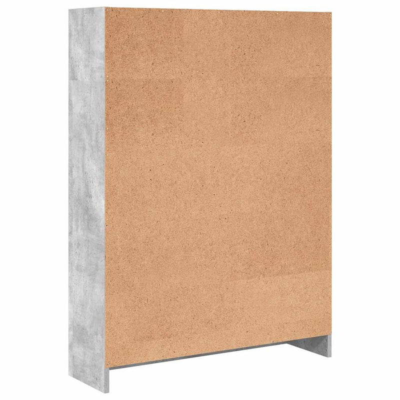 vidaXL betonszürke szerelt fa könyvespolc 80 x 24 x 109 cm