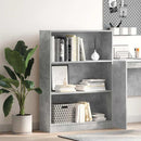 vidaXL betonszürke szerelt fa könyvespolc 80 x 24 x 109 cm