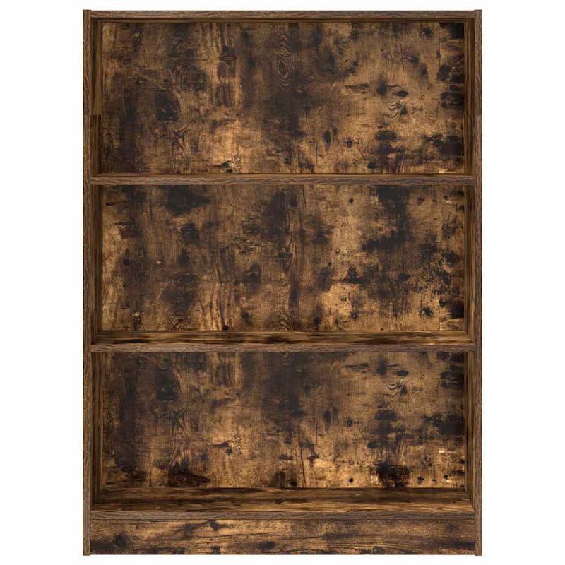 vidaXL füstös tölgy színű szerelt fa könyvszekrény 80 x 24 x 109 cm