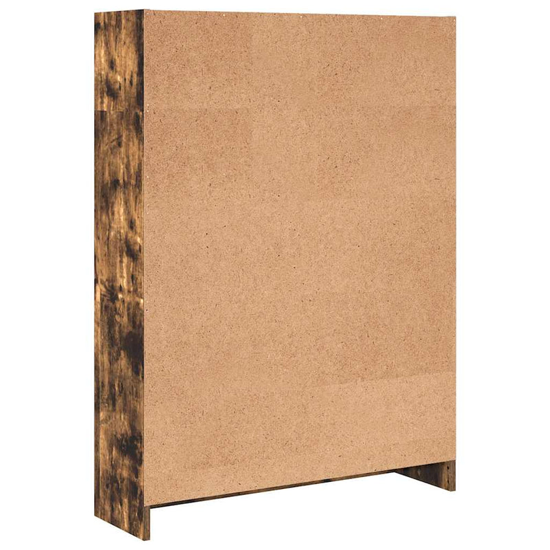 vidaXL füstös tölgy színű szerelt fa könyvszekrény 80 x 24 x 109 cm