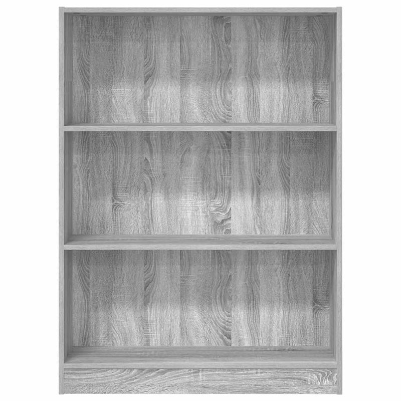 vidaXL szürke sonoma színű szerelt fa könyvespolc 80 x 24 x 109 cm