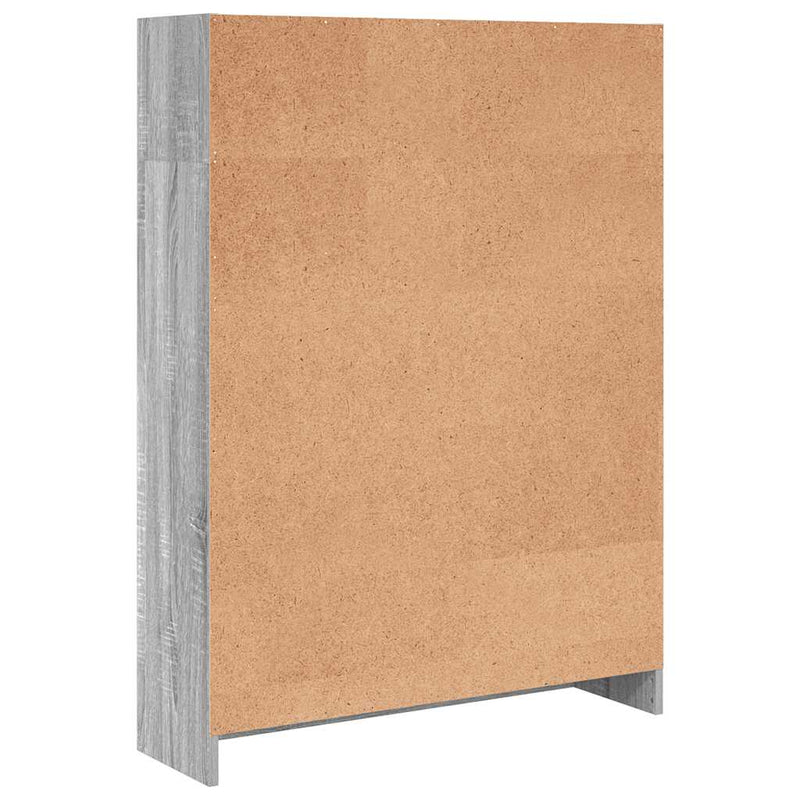vidaXL szürke sonoma színű szerelt fa könyvespolc 80 x 24 x 109 cm