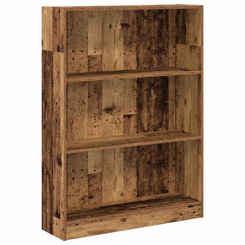 vidaXL antik fa színű szerelt fa könyvespolc 80 x 24 x 109 cm