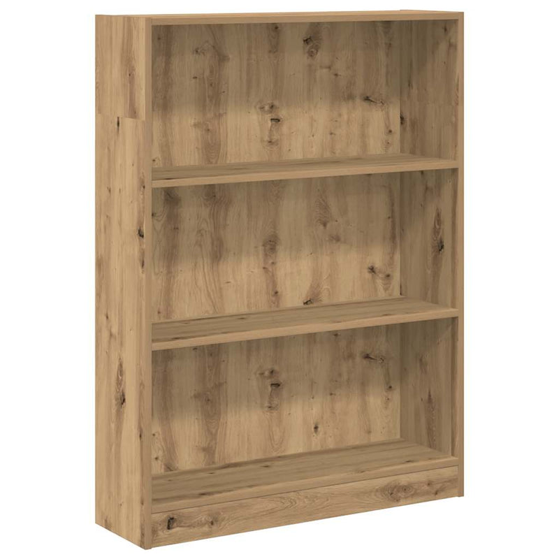 vidaXL kézműves tölgy szerelt fa könyvespolc 80 x 24 x 109 cm