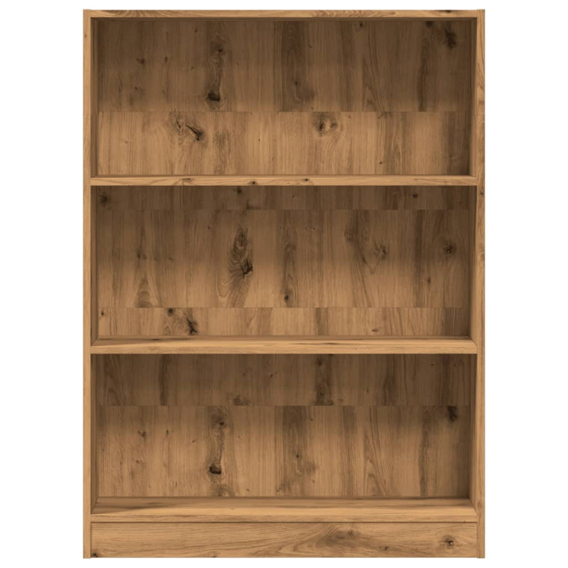 vidaXL kézműves tölgy szerelt fa könyvespolc 80 x 24 x 109 cm