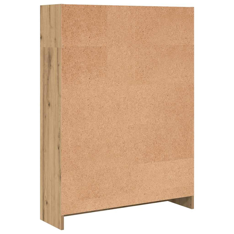 vidaXL kézműves tölgy szerelt fa könyvespolc 80 x 24 x 109 cm