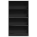 vidaXL fekete szerelt fa könyvszekrény 80 x 24 x 143 cm