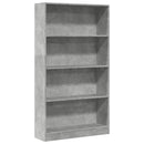 vidaXL betonszürke szerelt fa könyvespolc 80 x 24 x 143 cm