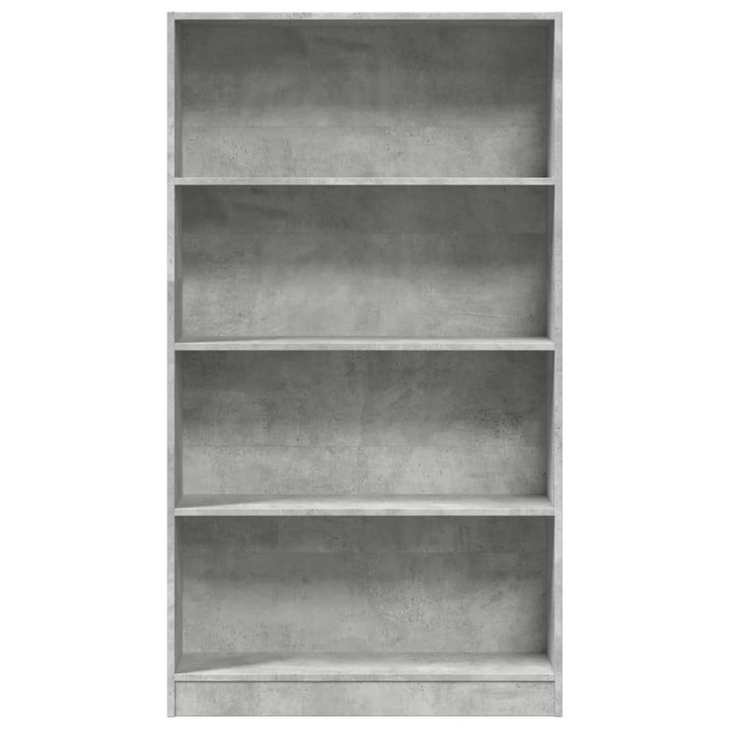 vidaXL betonszürke szerelt fa könyvespolc 80 x 24 x 143 cm