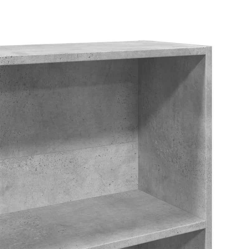 vidaXL betonszürke szerelt fa könyvespolc 80 x 24 x 143 cm