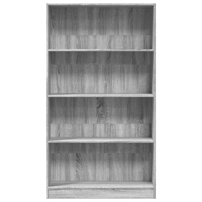 vidaXL szürke sonoma színű szerelt fa könyvespolc 80 x 24 x 143 cm