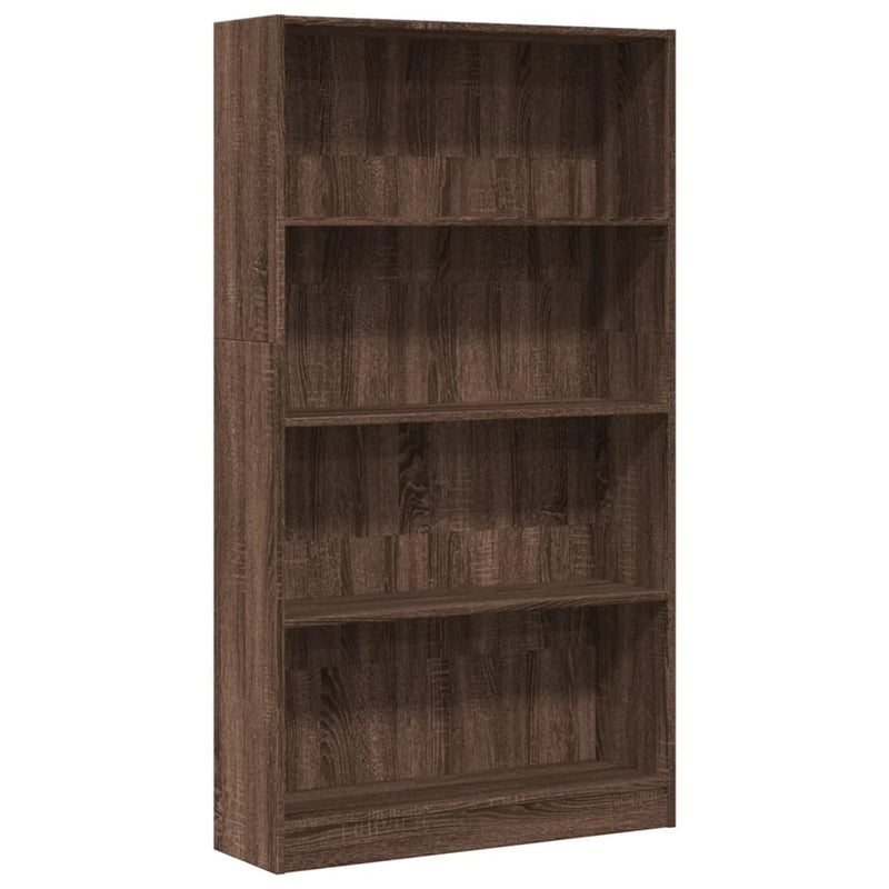 vidaXL barna tölgy színű szerelt fa könyvszekrény 80 x 24 x 143 cm