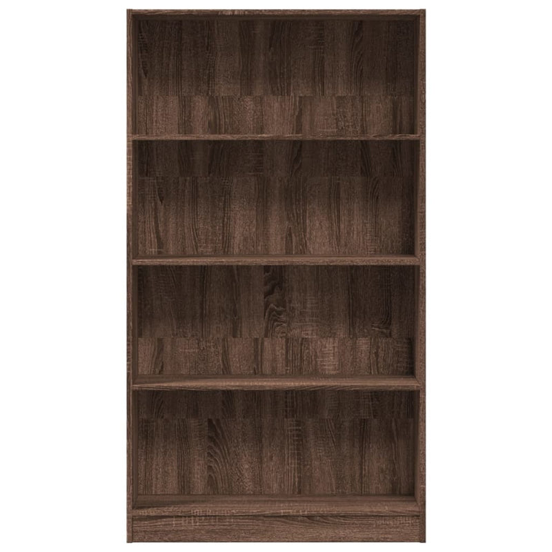 vidaXL barna tölgy színű szerelt fa könyvszekrény 80 x 24 x 143 cm