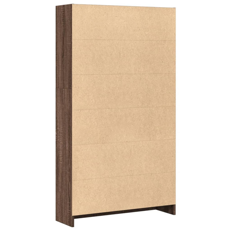 vidaXL barna tölgy színű szerelt fa könyvszekrény 80 x 24 x 143 cm