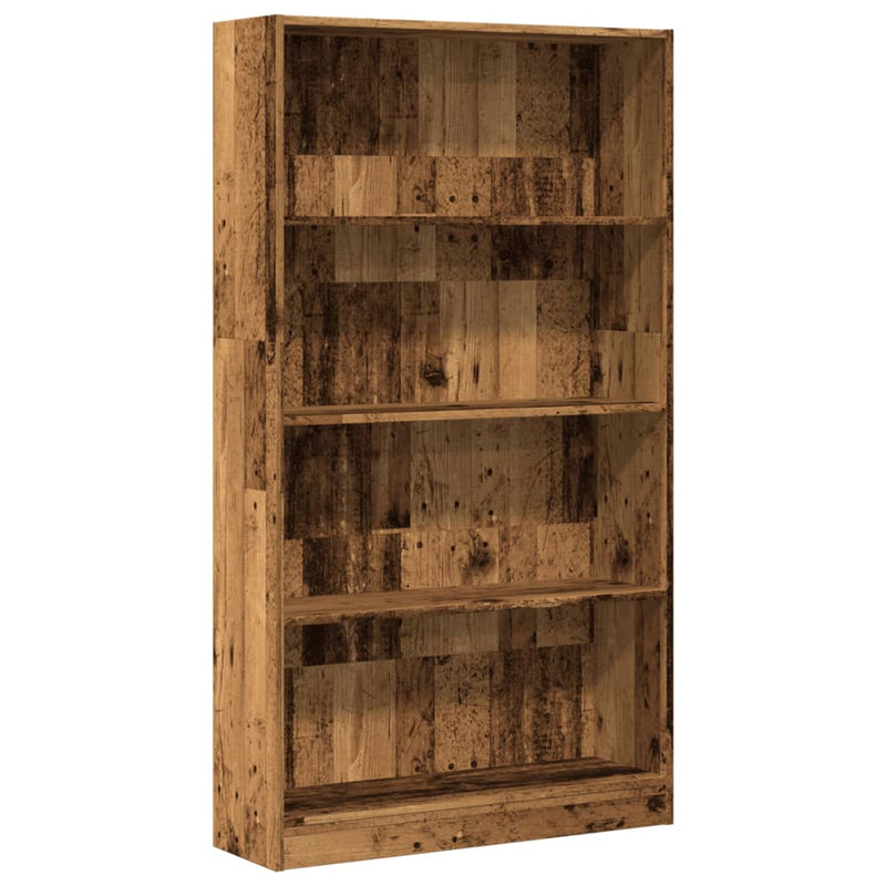 vidaXL antik fa színű szerelt fa könyvespolc 80 x 24 x 143 cm