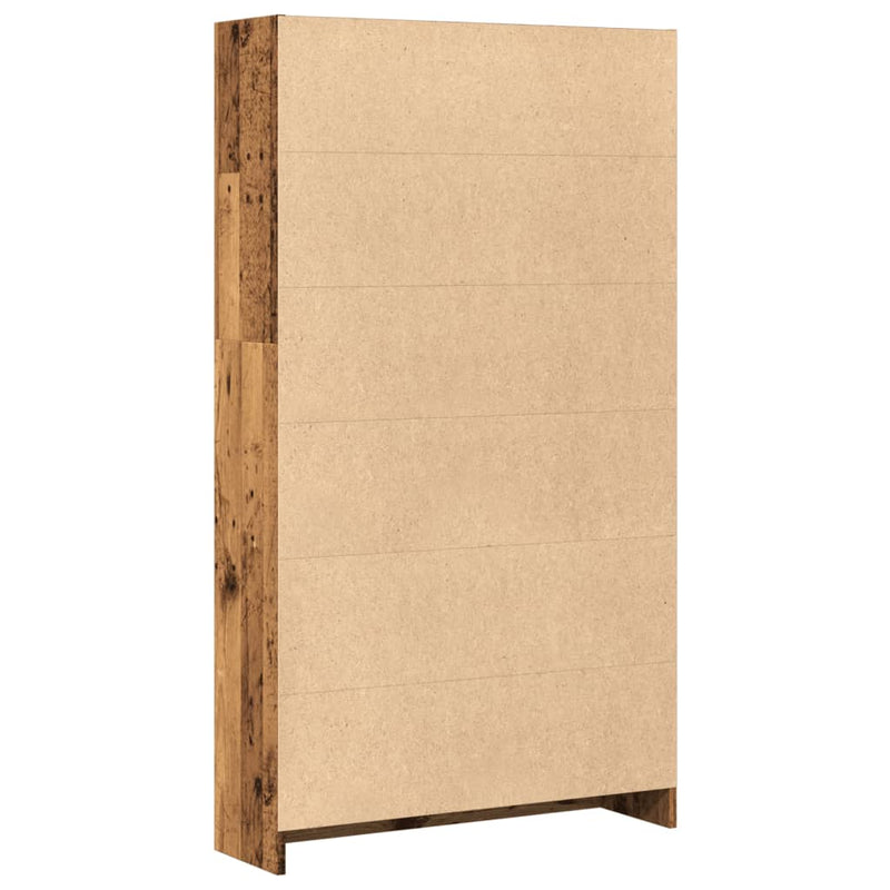 vidaXL antik fa színű szerelt fa könyvespolc 80 x 24 x 143 cm