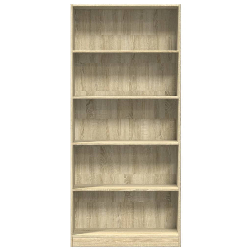 vidaXL sonoma tölgy színű szerelt fa könyvespolc 80 x 24 x 176 cm