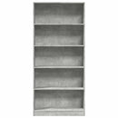 vidaXL betonszürke szerelt fa könyvespolc 80 x 24 x 176 cm