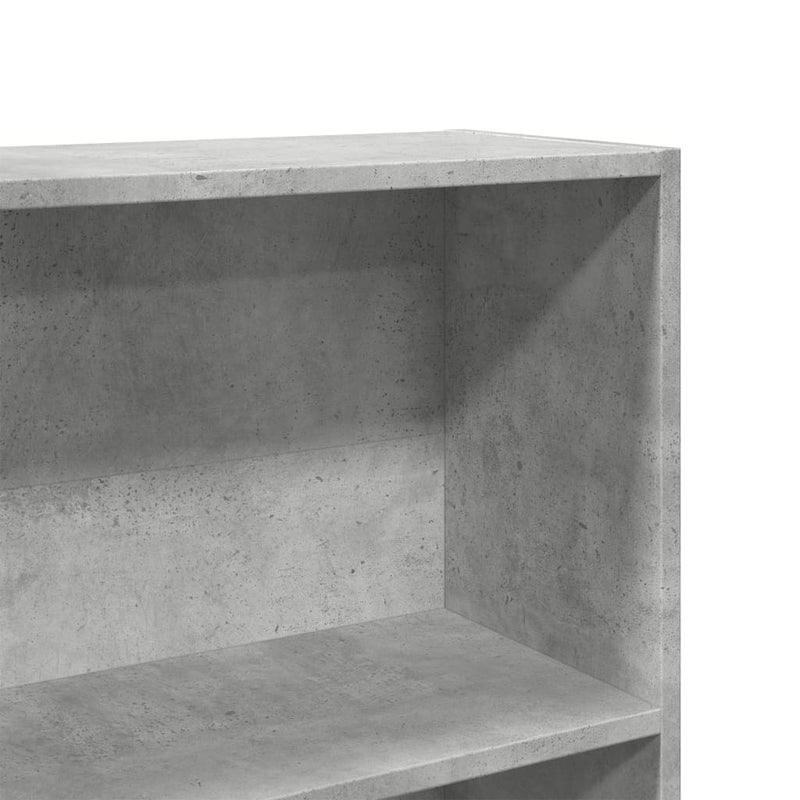 vidaXL betonszürke szerelt fa könyvespolc 80 x 24 x 176 cm