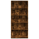 vidaXL füstös tölgy színű szerelt fa könyvszekrény 80 x 24 x 176 cm