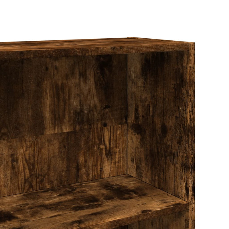 vidaXL füstös tölgy színű szerelt fa könyvszekrény 80 x 24 x 176 cm