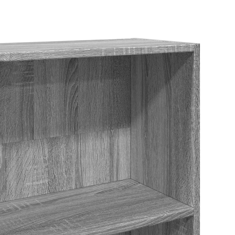 vidaXL szürke sonoma színű szerelt fa könyvespolc 80 x 24 x 176 cm