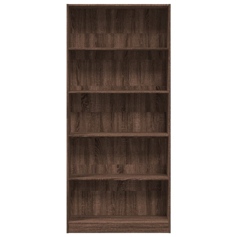vidaXL barna tölgy színű szerelt fa könyvszekrény 80 x 24 x 176 cm