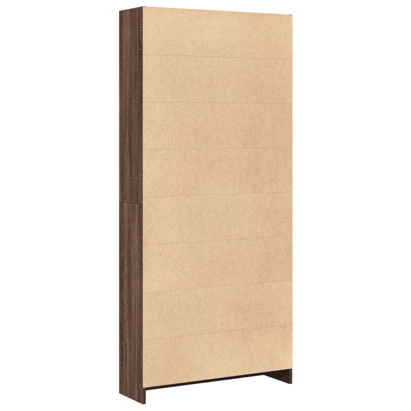 vidaXL barna tölgy színű szerelt fa könyvszekrény 80 x 24 x 176 cm