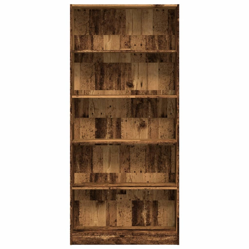 vidaXL antik fa színű szerelt fa könyvespolc 80 x 24 x 176 cm