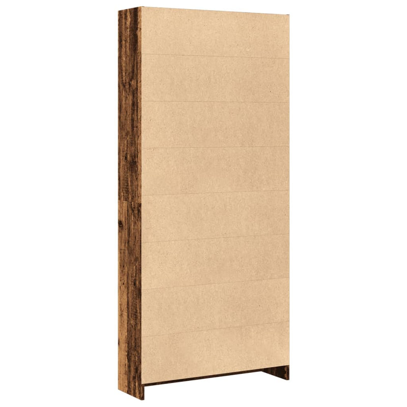 vidaXL antik fa színű szerelt fa könyvespolc 80 x 24 x 176 cm