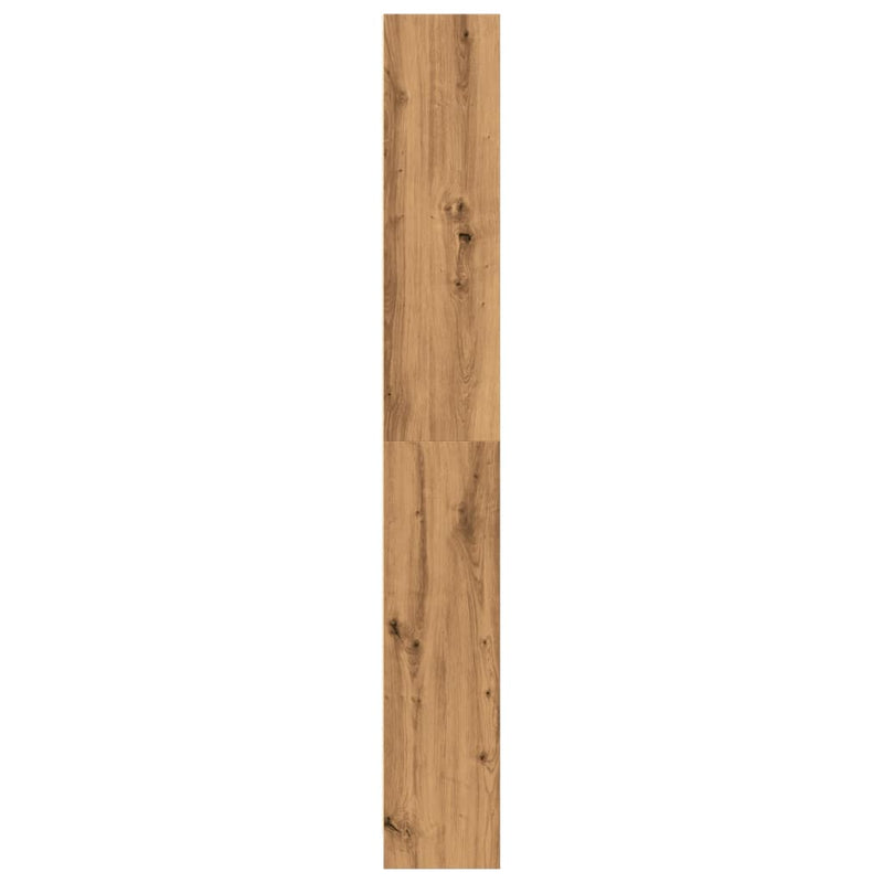 vidaXL kézműves tölgy szerelt fa könyvespolc 80 x 24 x 176 cm