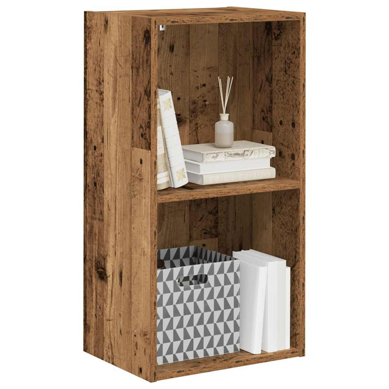 vidaXL antik fa színű szerelt fa könyvespolc 40 x 30 x 77 cm