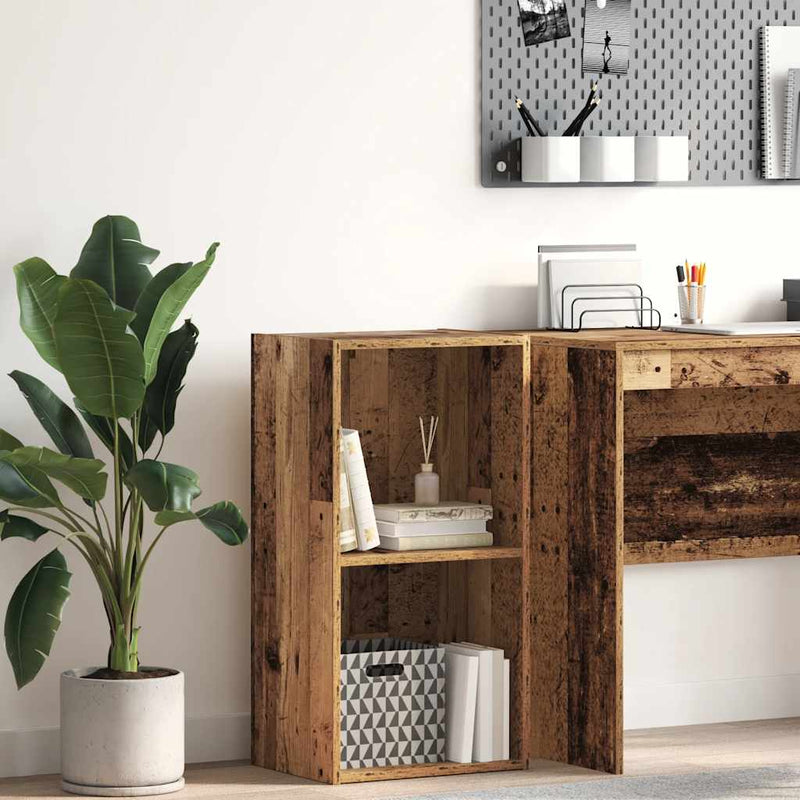 vidaXL antik fa színű szerelt fa könyvespolc 40 x 30 x 77 cm