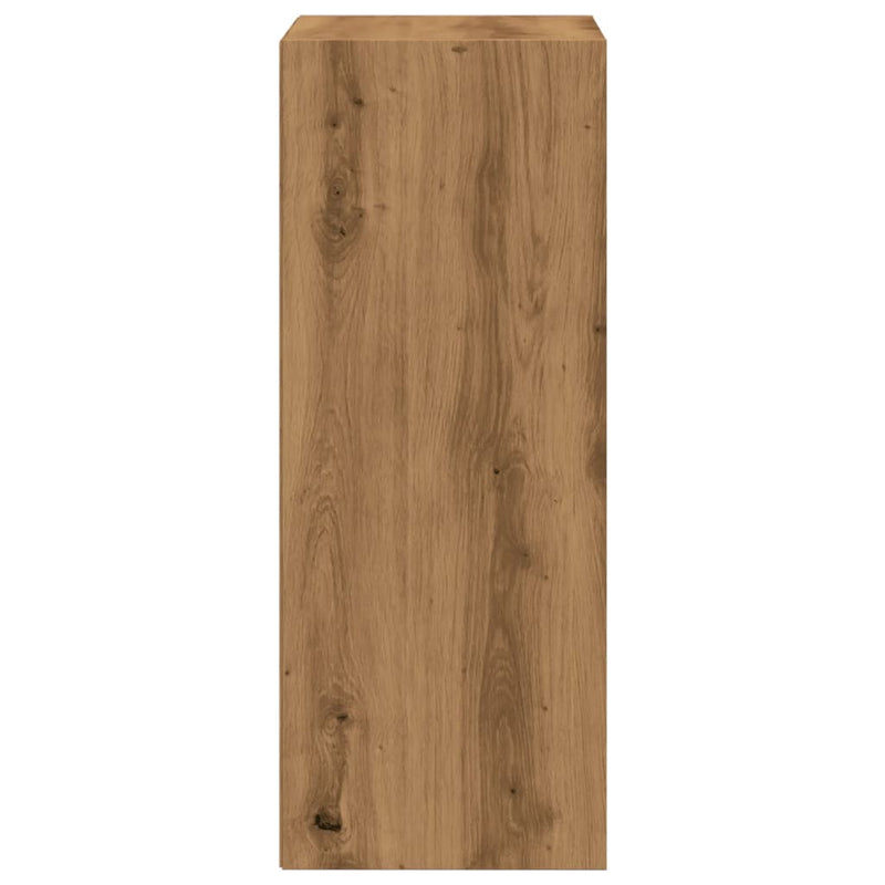 vidaXL kézműves tölgy szerelt fa könyvespolc 40 x 30 x 77 cm