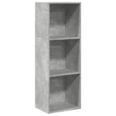 vidaXL betonszürke szerelt fa könyvespolc 40 x 30 x 114 cm