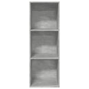 vidaXL betonszürke szerelt fa könyvespolc 40 x 30 x 114 cm