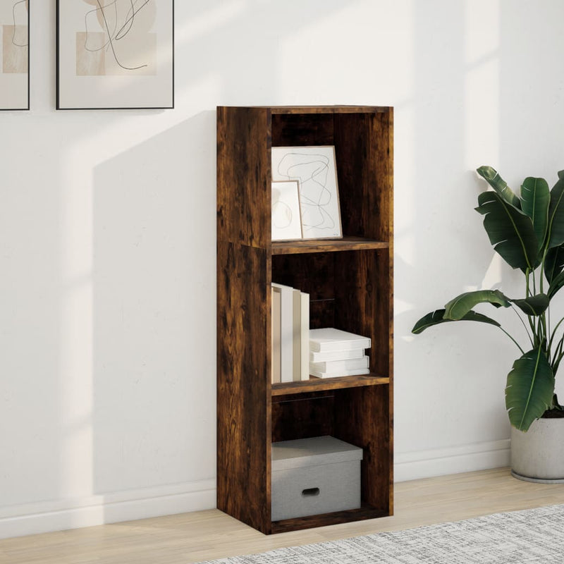 vidaXL füstös tölgy színű szerelt fa könyvszekrény 40 x 30 x 114 cm