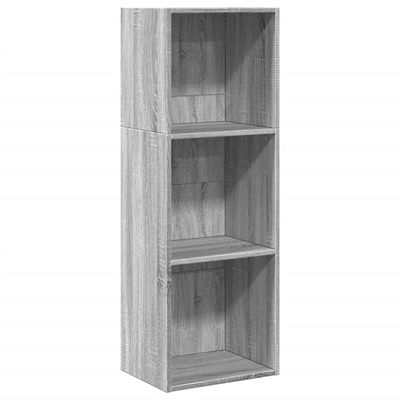 vidaXL szürke sonoma színű szerelt fa könyvespolc 40 x 30 x 114 cm