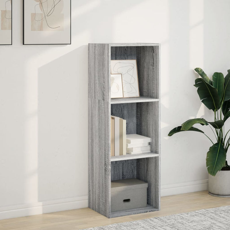 vidaXL szürke sonoma színű szerelt fa könyvespolc 40 x 30 x 114 cm