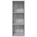 vidaXL szürke sonoma színű szerelt fa könyvespolc 40 x 30 x 114 cm