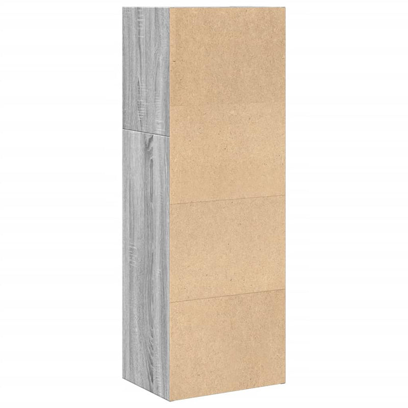 vidaXL szürke sonoma színű szerelt fa könyvespolc 40 x 30 x 114 cm