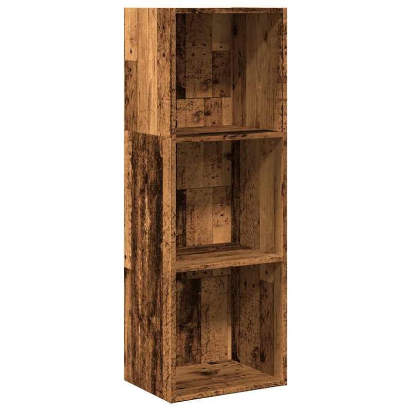 vidaXL antik fa színű szerelt fa könyvespolc 40 x 30 x 114 cm