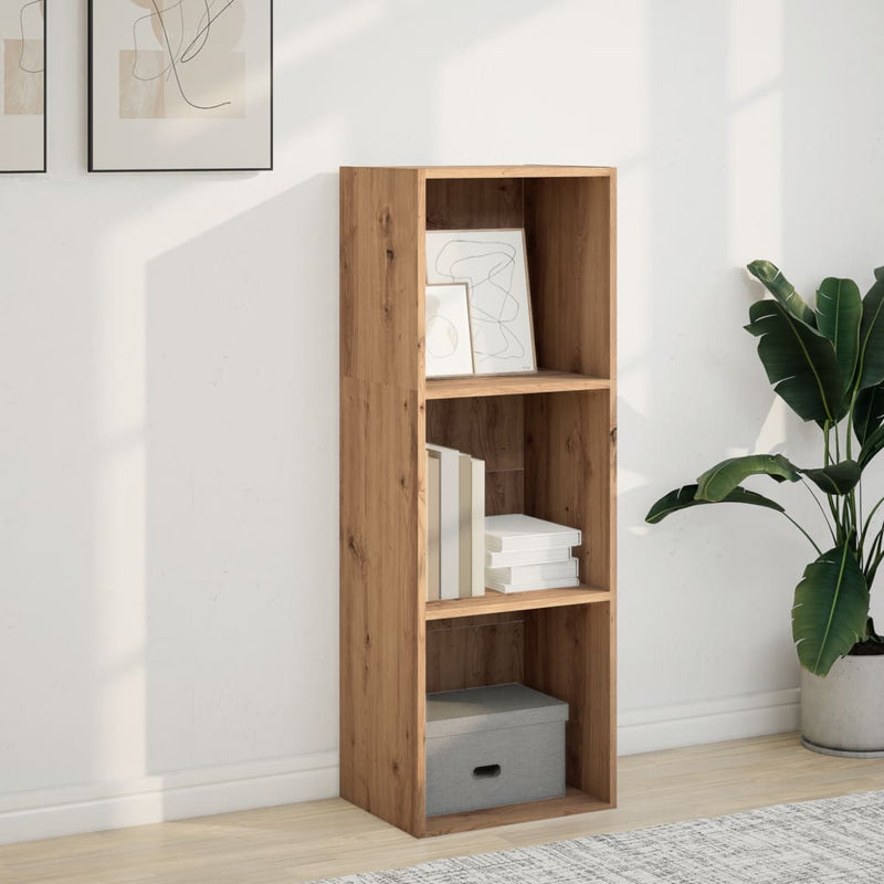 vidaXL kézműves tölgy színű szerelt fa könyvespolc 40 x 30 x 114 cm