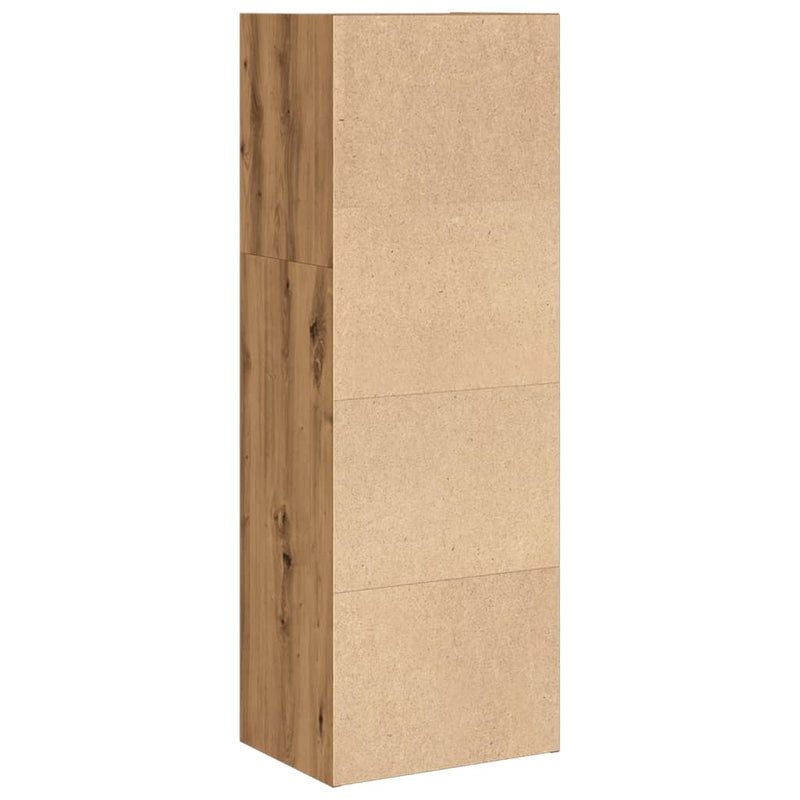vidaXL kézműves tölgy színű szerelt fa könyvespolc 40 x 30 x 114 cm