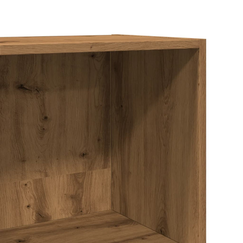 vidaXL kézműves tölgy színű szerelt fa könyvespolc 40 x 30 x 114 cm