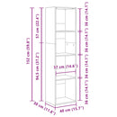 vidaXL fehér szerelt fa könyvespolc 40 x 30 x 152 cm
