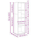 vidaXL sonoma tölgy színű szerelt fa könyvespolc 40 x 30 x 152 cm