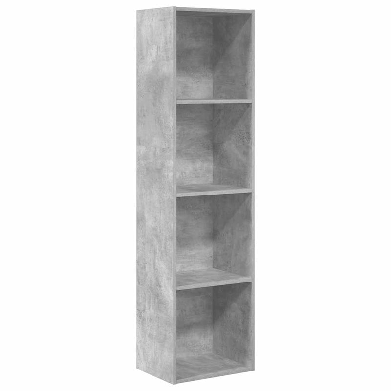 vidaXL betonszürke szerelt fa könyvespolc 40 x 30 x 152 cm