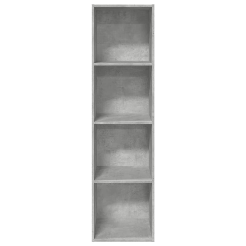 vidaXL betonszürke szerelt fa könyvespolc 40 x 30 x 152 cm
